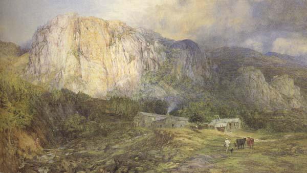 Henry Clarence Whaite,RWS Castle Rock,Cumberland (mk46) oil painting image